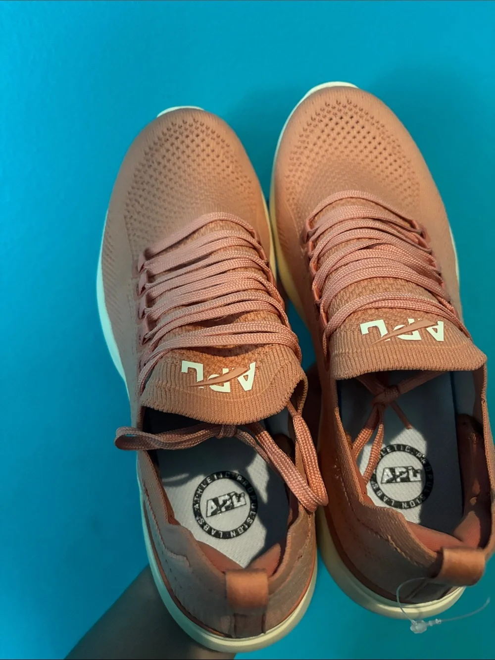 APL TechLoom Knit Sneakers in Coral Pink